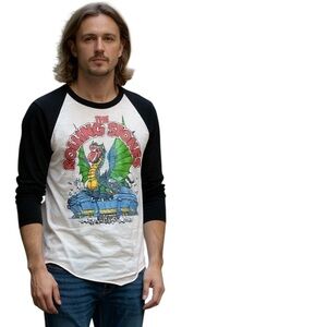 Rolling Stones 1981 Vintage Black and White Raglan Shirt